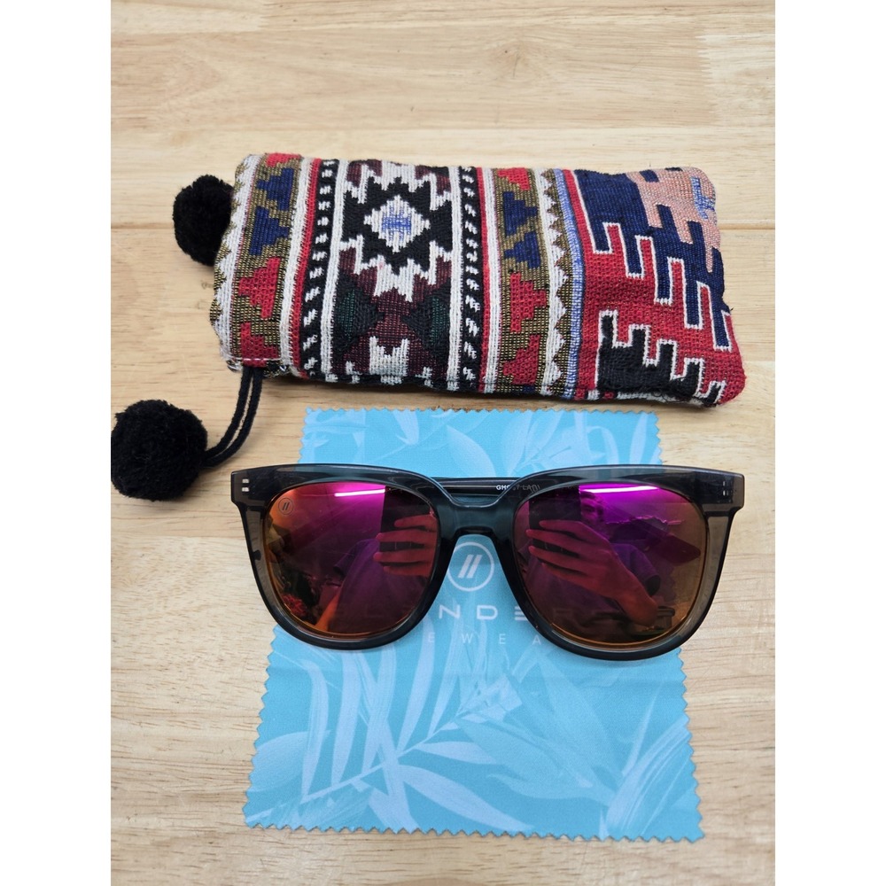 Blenders Sunglasses "Ghost Lady" Gray Frame, Pink Polarized Lens